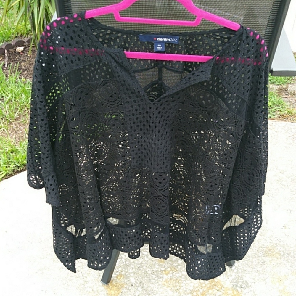 Denim 24/7 black summer top